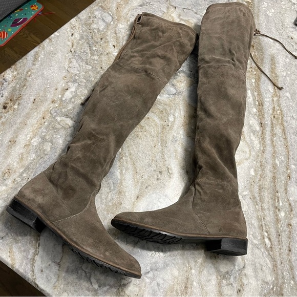 Stuart Weitzman Lowland Stretch Suede Over-the-Knee Boots Women’s 8 - Picture 10 of 11